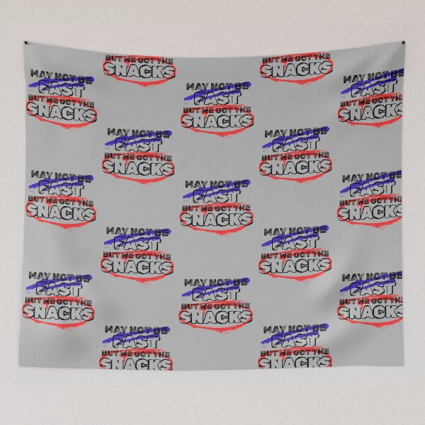Item preview, Throwers may not be fast but we got snacks red blue designed and sold by system51.