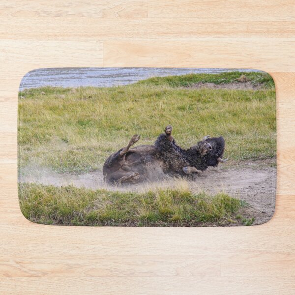 Item preview, Bison Enjoying A Dust Bath, Yellowstone National Park designed and sold by Catherine Sherman.