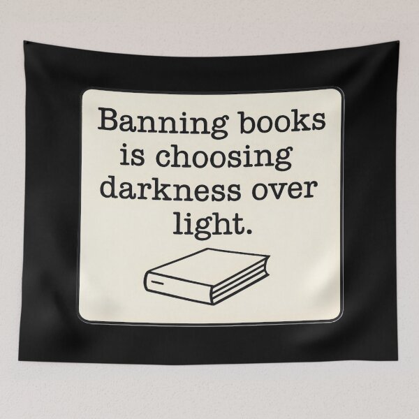 Item preview, Anti Censorship Book Ban Statement Minimalist Art Prints designed and sold by PinUpPizzazz.