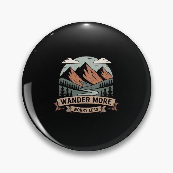 Item preview, Wander More Worry Less Mountains Freedom designed and sold by Sandrhaus.
