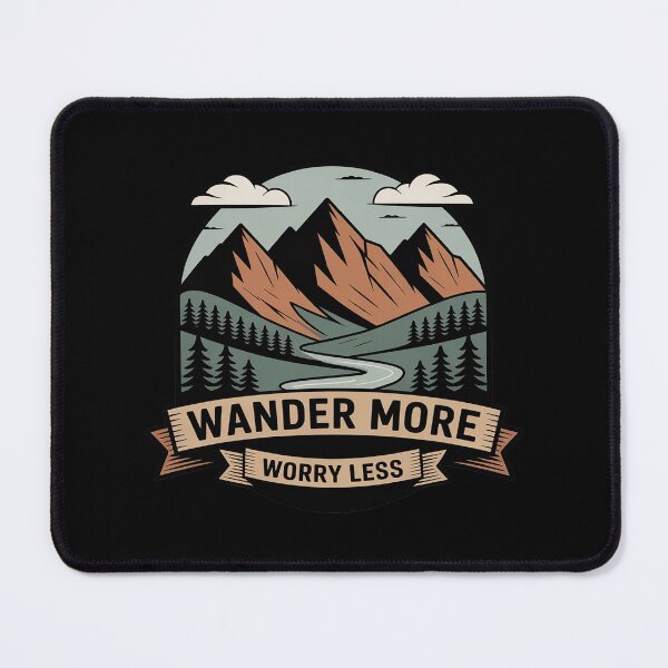 Item preview, Wander More Worry Less Mountains Freedom designed and sold by Sandrhaus.