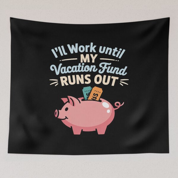 Item preview, Wanderlust Vacation Fund Piggy Bank Quote designed and sold by Sandrhaus.