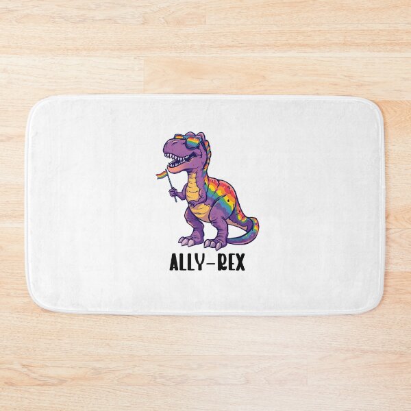 Item preview, Purple Rainbow Dino - LGBTQ+ Ally-Rex Dinosaur T-Shirt designed and sold by LavenderLibraryPress.