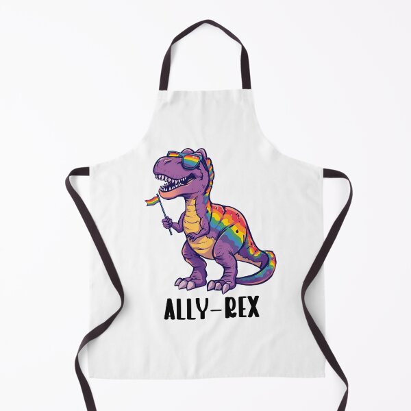 Item preview, Purple Rainbow Dino - LGBTQ+ Ally-Rex Dinosaur T-Shirt designed and sold by LavenderLibraryPress.