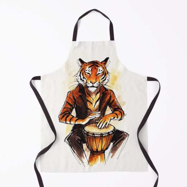 Item preview, Tiger Drummer on Djembe - Musician vibe designed and sold by Sarcastic designs.