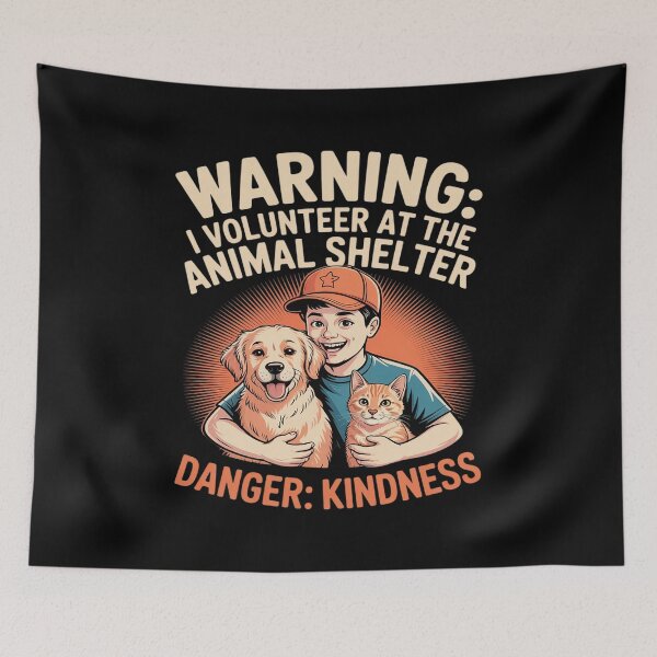 Item preview, Warning I Volunteer at Animal Rescue Shelter designed and sold by Sandrhaus.