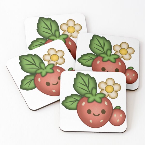 Item preview, Puffy Kawaii Strawberry and Flower designed and sold by LollidotDesigns.