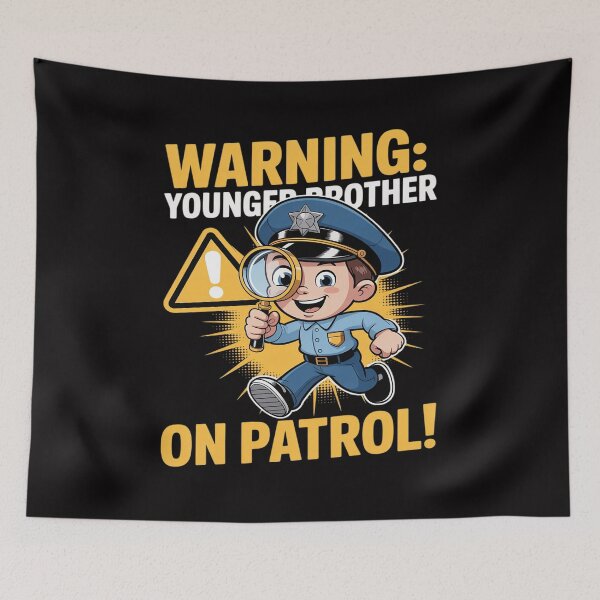 Item preview, Warning Younger Brother on Patrol Sibling designed and sold by ryukaizox1.
