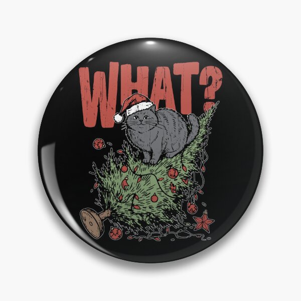Item preview, Funny Cat Pushing Christmas Tree Over Cat What? designed and sold by DavidCloud.