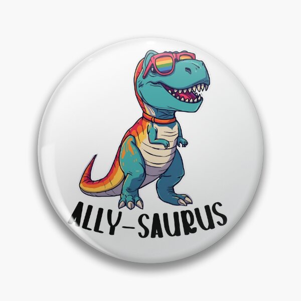 Item preview, Ally-Saurus | LGBTQ+ Support/Safe Space designed and sold by LavenderLibraryPress.