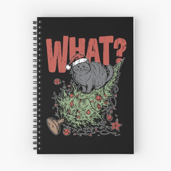 Item preview, Funny Cat Pushing Christmas Tree Over Cat What? designed and sold by DavidCloud.