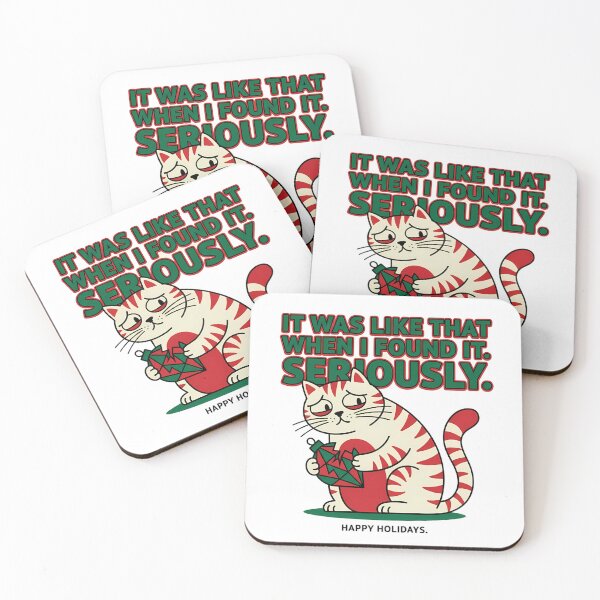 Item preview, Seriously… Holiday Cat – Funny Christmas Ornament Disaster designed and sold by FratddArtworks.