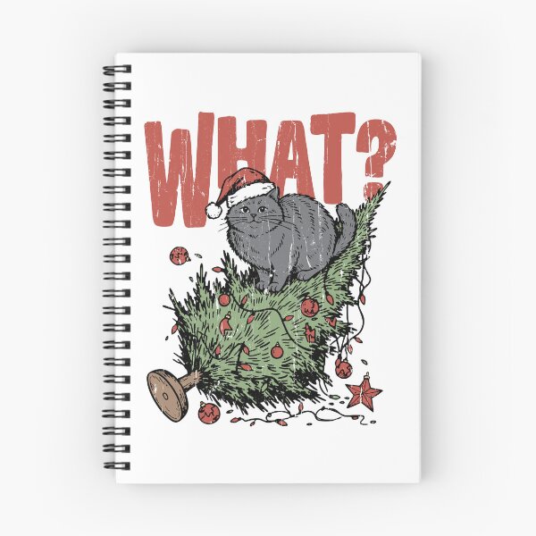 Item preview, Funny Cat Pushing Christmas Tree Over Cat What? designed and sold by DavidCloud.