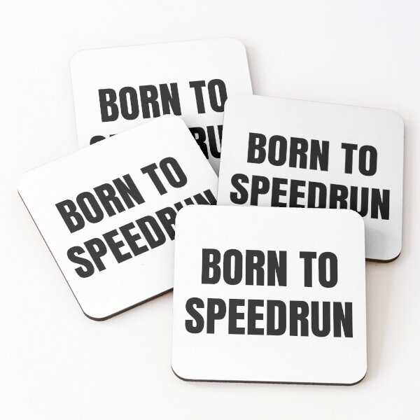 Item preview, Born to Speedrun – Classic Gamer Text Art designed and sold by PHRASEandSTYLE.