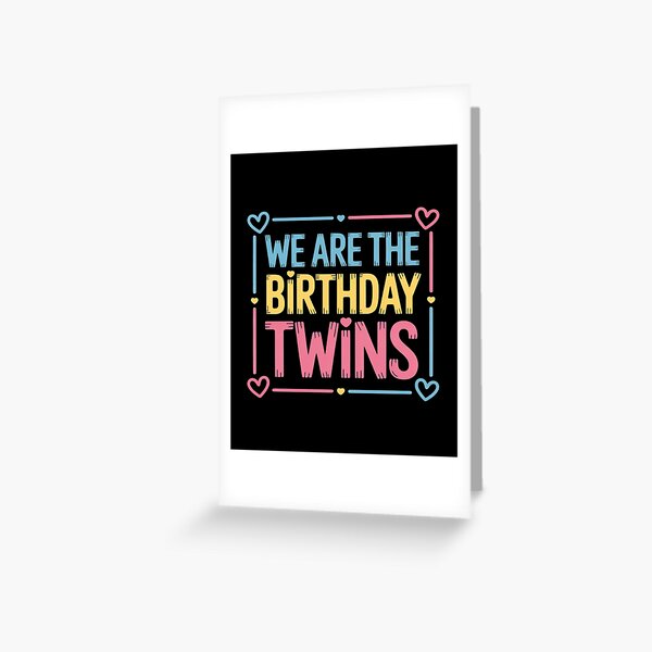 Twin Birthday Card, Womb Mates Card, Twins Card, Card For Twins, Card For Them, Twin Sister Birthday, Happy Birthday Twin, Gift For Twins