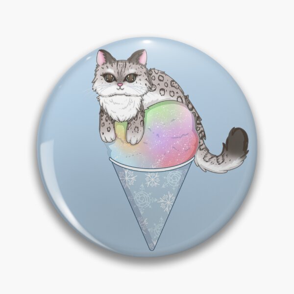 Item preview, Snow Leopard on a Snow cone Christmas 2025 designed and sold by LeCoffeeCat.