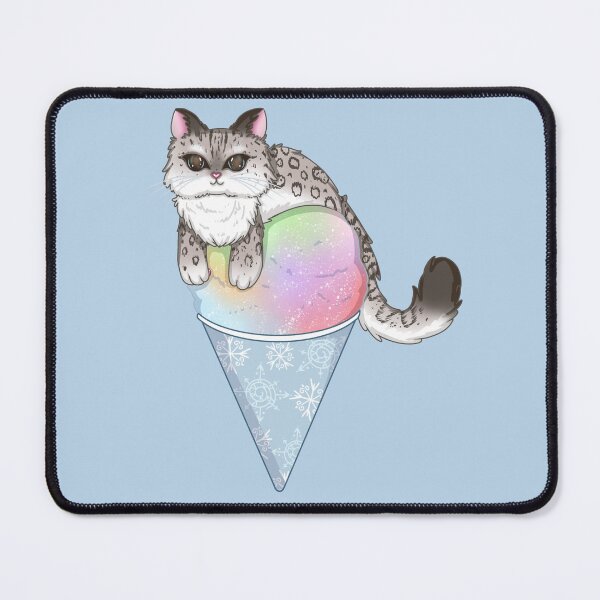 Item preview, Snow Leopard on a Snow cone Christmas 2025 designed and sold by LeCoffeeCat.
