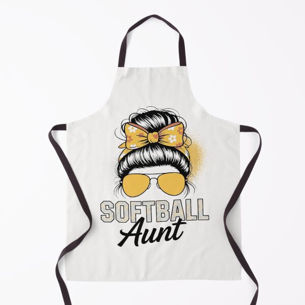 Item preview, Softball Aunt Messy Bun Leopard Bleached Softball Auntie designed and sold by RopboxRone.