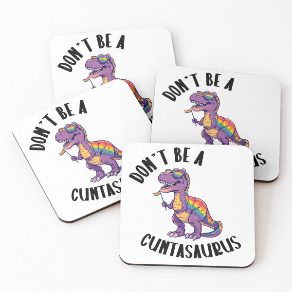 Item preview, Purple Rainbow Dinosaur - Don't Be A Cuntasaurus designed and sold by LavenderLibraryPress.
