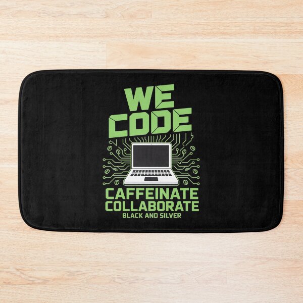 Item preview, We Code Caffeinate Collaborate Neon Green designed and sold by Rotasiin.