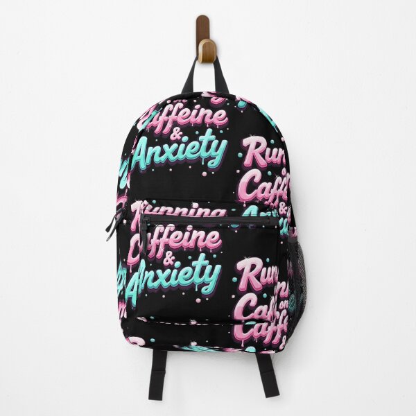 Artikelvorschau, Running On Caffeine Anxiety Retro Neon Bubble Font entworfen und verkauft von pekanelm43.