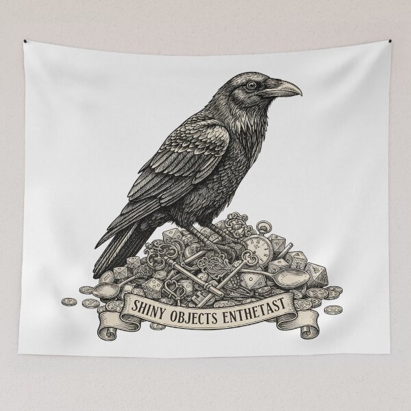 Item preview, Raven Hoarder – Shiny Objects Enthusiast designed and sold by BestiaryAtelier.