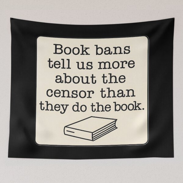 Item preview, Anti Censorship Book Ban Statement Minimalist Art Prints designed and sold by PinUpPizzazz.