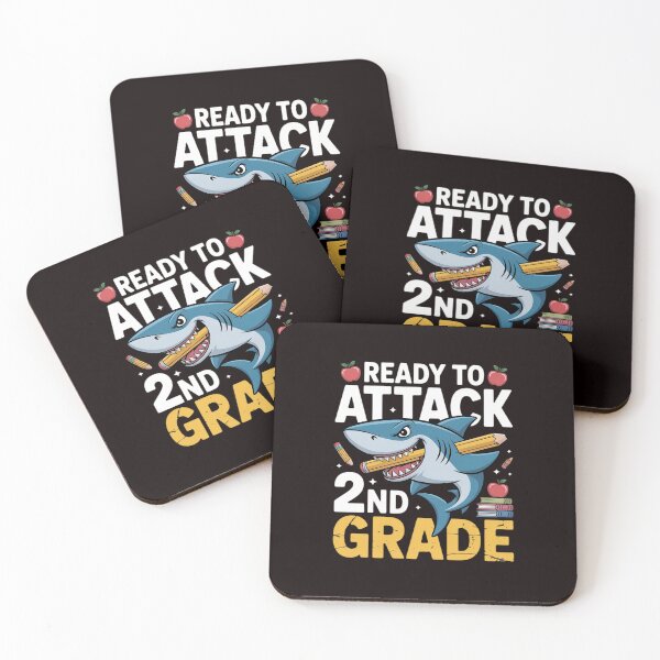 Item preview, Ready To Attack 2nd Grade Shark 2nd First Day School designed and sold by RopboxRone.
