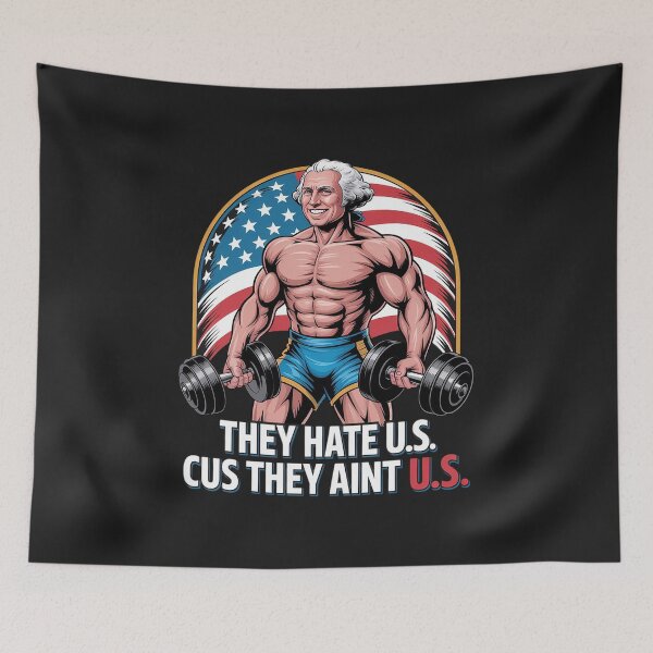 Item preview, They Hate Us Cuz They Ain't Us America USA Flag 4th Of July designed and sold by procionartss.