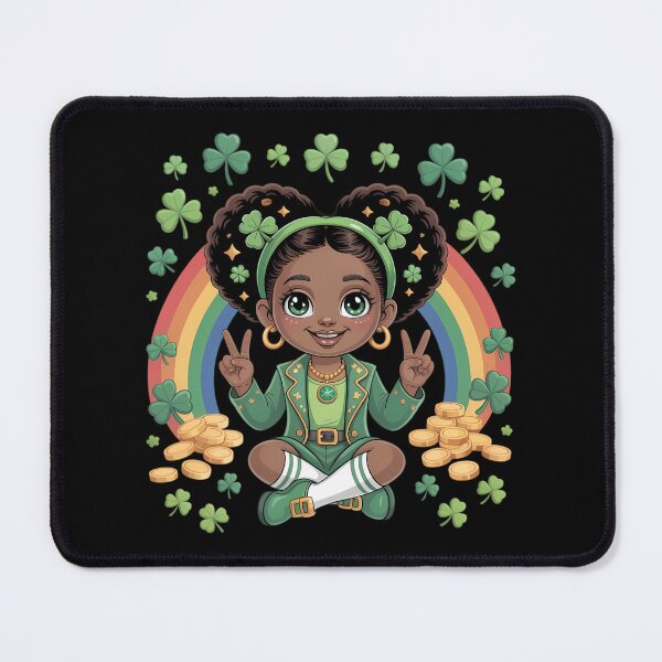 Item preview, Black Irish Afro Black Girl African American St Patricks Day designed and sold by DentistLegal.