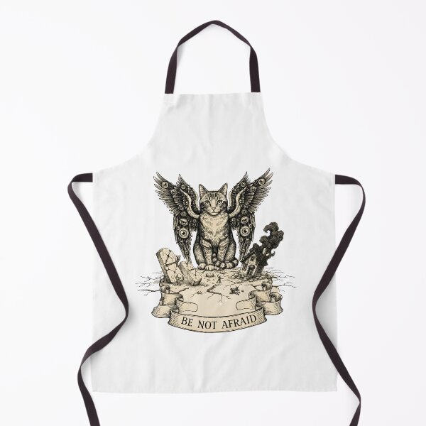 Item preview, WINGED CAT – Be Not Afraid designed and sold by BestiaryAtelier.