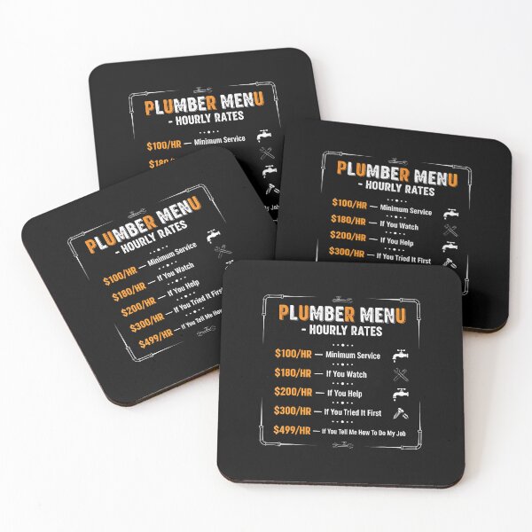 Item preview, Plumber Hourly Rate Funny Plumbers designed and sold by DanielleTonia.