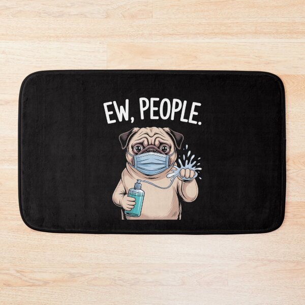 Item preview, Pug Ew People Dog Wearing A Face Mask designed and sold by Silicula.