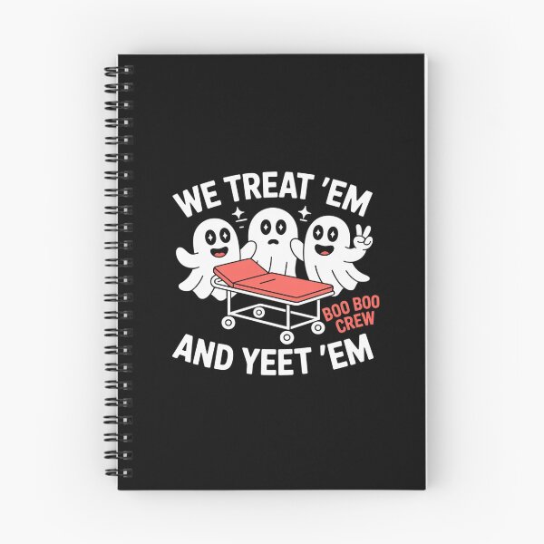 Item preview, We Treat 'Em and Yeet 'Em EMT EMS Paramedic Ghost Halloween designed and sold by Rotasiin.