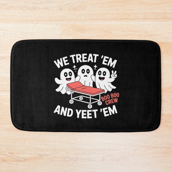 Item preview, We Treat 'Em and Yeet 'Em EMT EMS Paramedic Ghost Halloween designed and sold by Rotasiin.