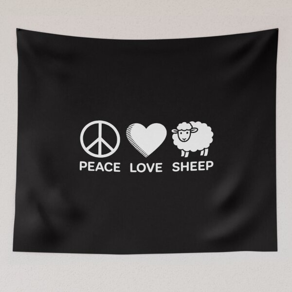 Item preview, Peace Love Sheeps Cute Peace Sign Farmer Sheep Lover designed and sold by Silicula.