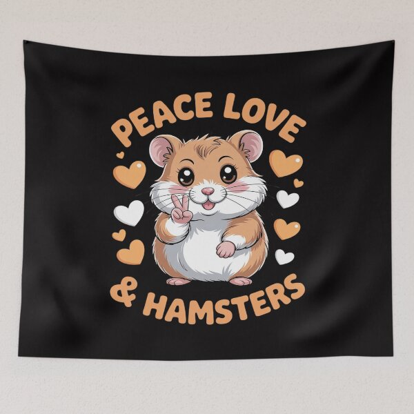 Item preview, Peace Love Hamsters Hammy Hamster Lover Girls Women designed and sold by Silicula.