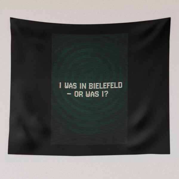 Item preview, Bielefeld Glitch Poster VHS-Style Conspiracy Meme designed and sold by pekanelm43.