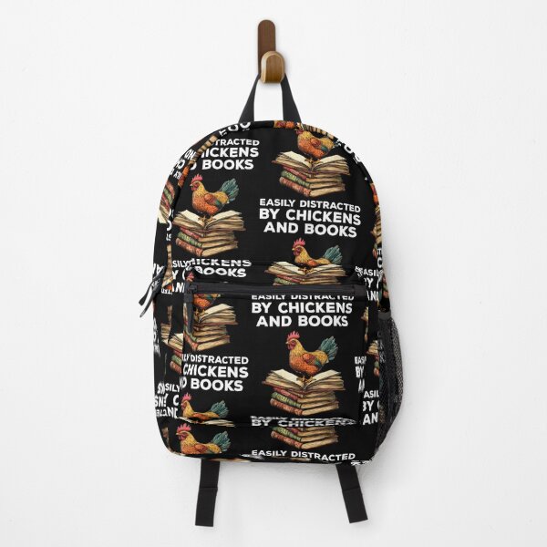Item preview, Easily Distracted By Chickens And Books Funny Chicken Lover designed and sold by BrandyMegan.