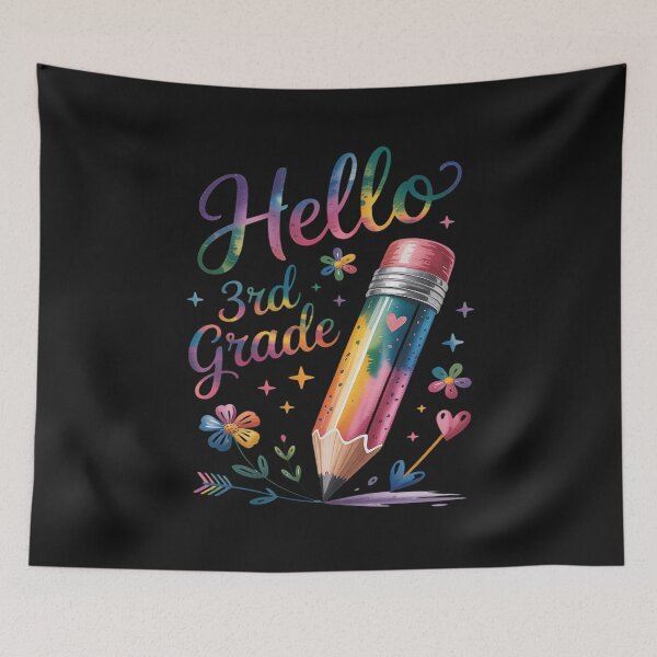 Item preview, Tie Dye 3rd Grade Back To School Hello Third Grade Teacher designed and sold by AvagondaMind.