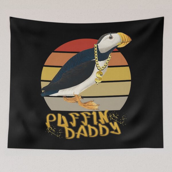 Item preview, Cool Retro Vintage Puffin Rapper designed and sold by pekanelm43.