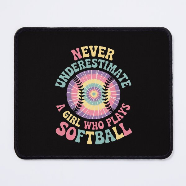 Item preview, Never Underestimate A Girl Who Plays Softball Women Girls designed and sold by Silicula.