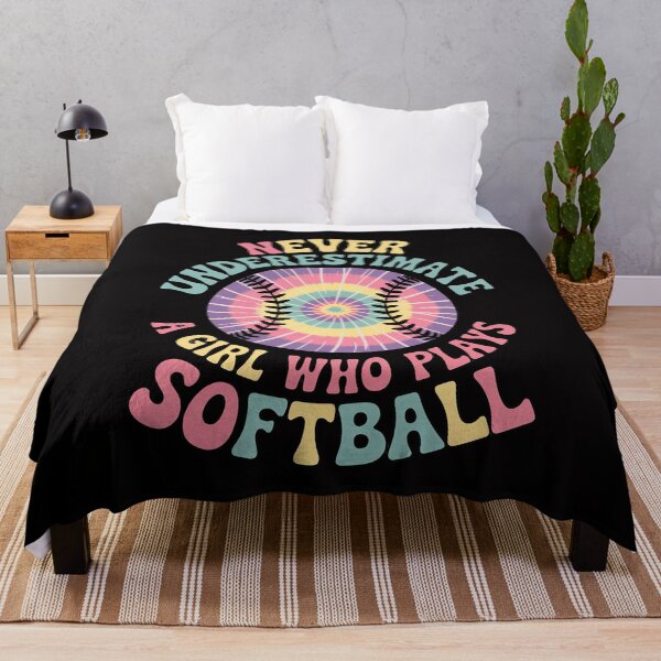Item preview, Never Underestimate A Girl Who Plays Softball Women Girls designed and sold by Silicula.