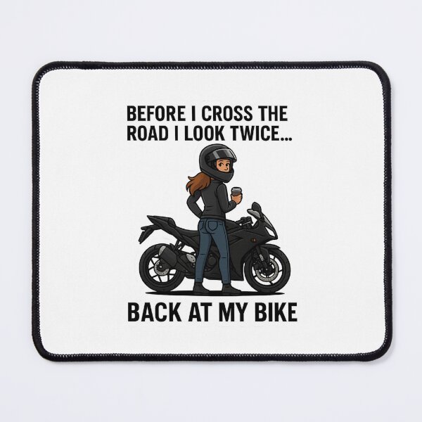 Item preview, Before I Cross the Road I Look Twice... Back at My Bike designed and sold by ThrottleQueen.