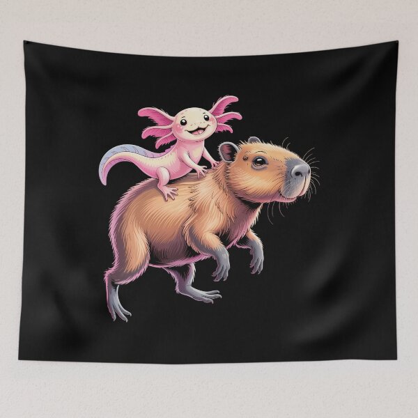 Item preview, Kawaii Axolotl and Capybara Lover designed and sold by DentistLegal.