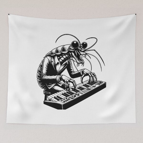 Item preview, Shrimp Rocker – Wild Boogie Woogie Piano Monster designed and sold by Goomez Art.