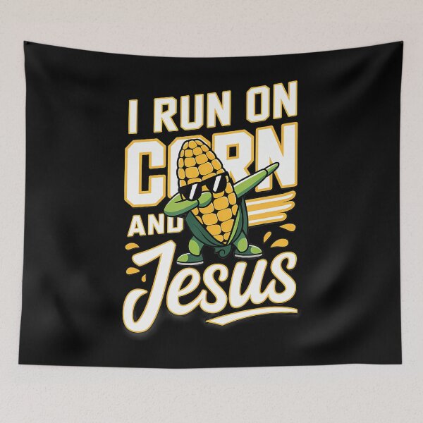 Item preview, Corn Cob I Run On Corn And Jesus Funny Corn designed and sold by CeliaApril.