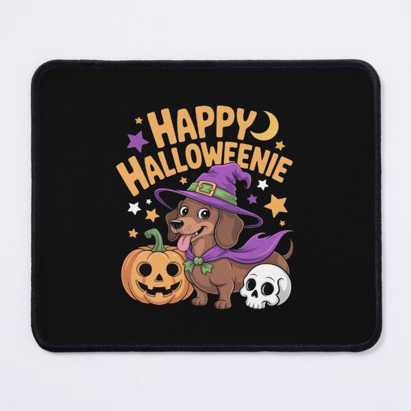 Item preview, Weiner Dog Witch Happy Halloweenie Cute Halloween Dachshund designed and sold by LinlinsDemons.