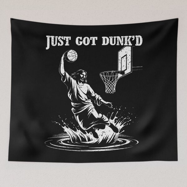 Item preview, Just Got Dunked Funny Baptism Jesus Playing Basketball designed and sold by PeggyBeverly.