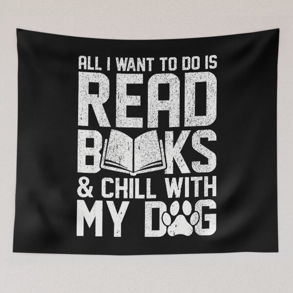 Item preview, All I Want To Do Is Read Books Funny Reading Dog Lovers designed and sold by AndreaBonnie.